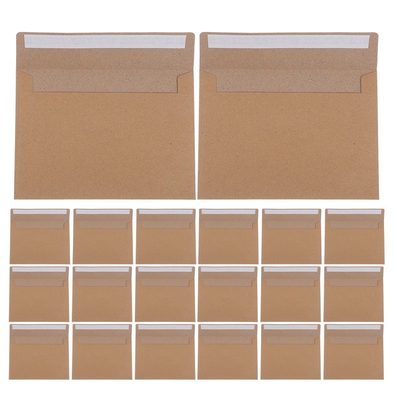 60 Pcs Self Sealing Envelopes Brown Kraft Invitation Greeting Card Mailing
