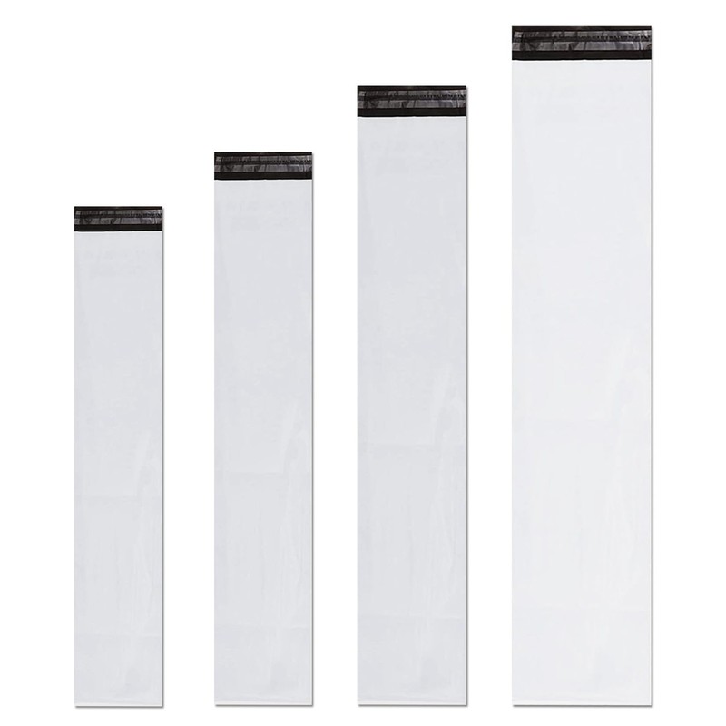 Unique Poly Mailers 12×43 Inch 50 Pack Envelopes Bag for Long Items,White Sel…