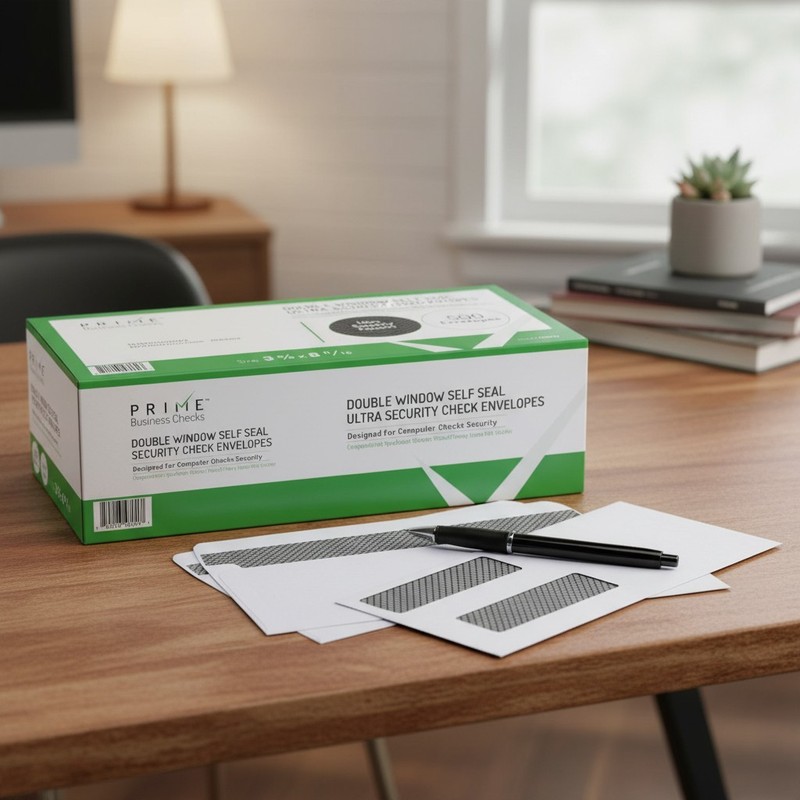 500 Self Seal Quickbooks Double Window Security Check Envelopes – for Business