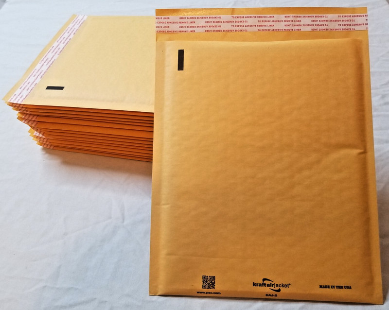 400 #2 8.5″ x 11.25″ Air Jacket Kraft Bubble Padded Mailers Made In USA