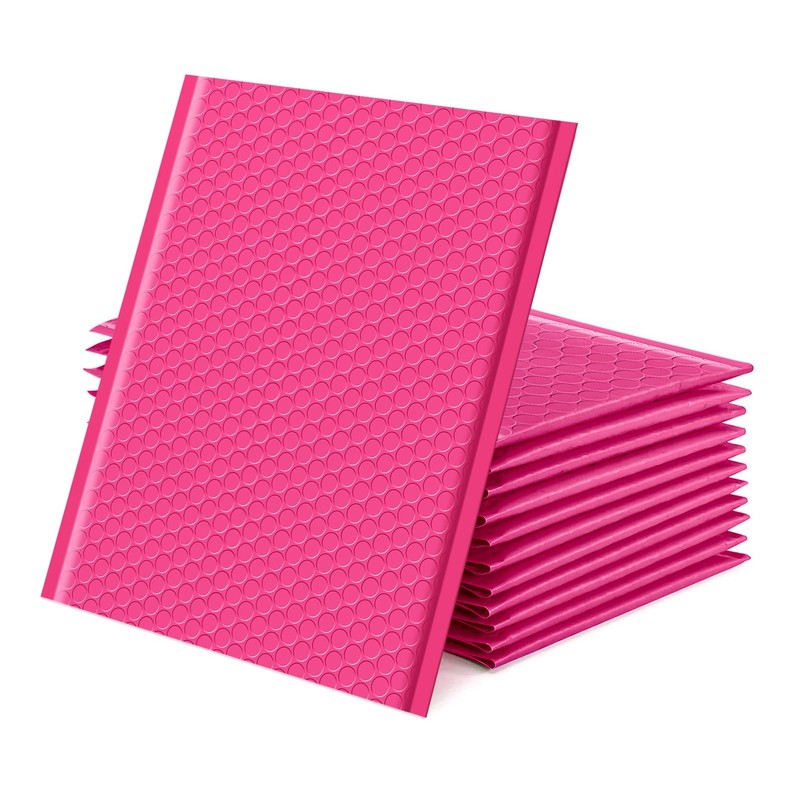 GSSUSA Pink Poly Bubble Mailers 8.5×12 Self-Seal Packaging Bags, Small Busine…