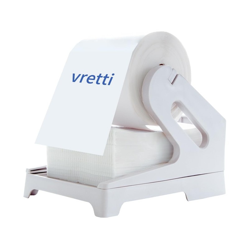 vretti Label Holder for Rolls and Fan-fold Labels, 7.8*5.2*5.9 inches, White