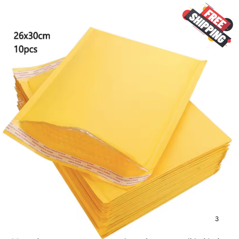 10 PCS Kraft Paper Bubble Padded Envelopes Mailers Shipping Case