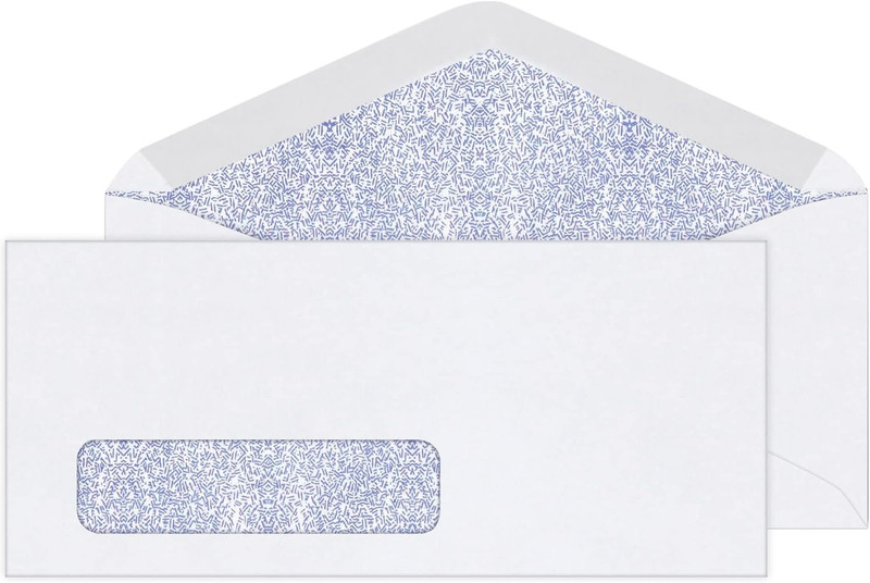 Security Window Envelopes, #10 (4 1/8In. X 9 1/2In.), White, Box of 500, 12017