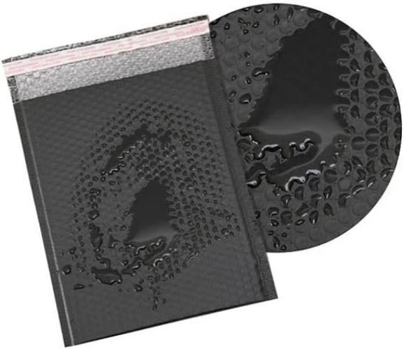 Durable & Lightweight Bubble Mailers - 10 Pack 6x9 Self-Sealing Black Envelopes gallery