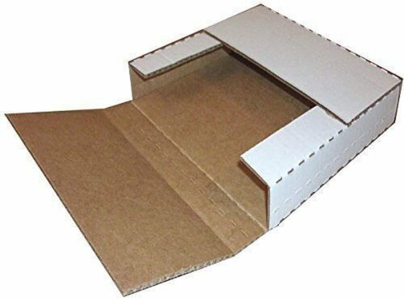 200 – 12 1/8″ x 9 1/8″ x 2″ White Multi Depth Bookfold Mailer Book Box Bookfolds