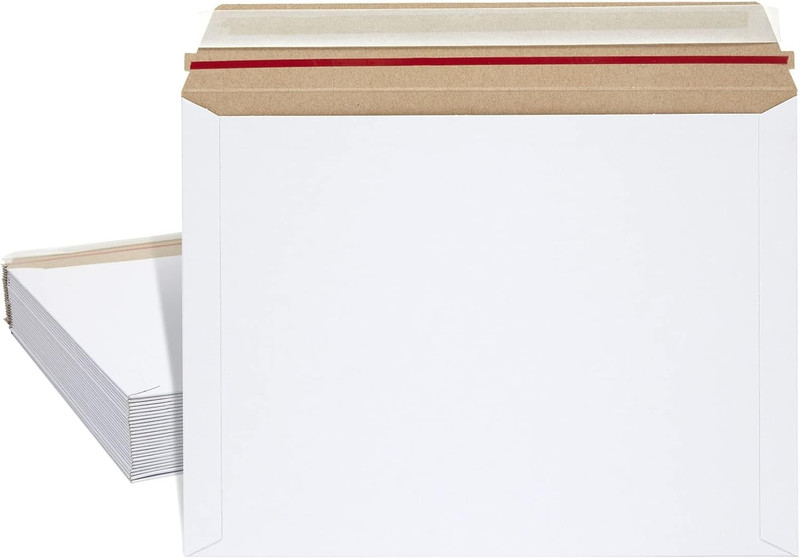 25-Pack Stay Flat Rigid Mailers 9X12 with Self Adhesive Seal, 450 GSM Sturdy Bul