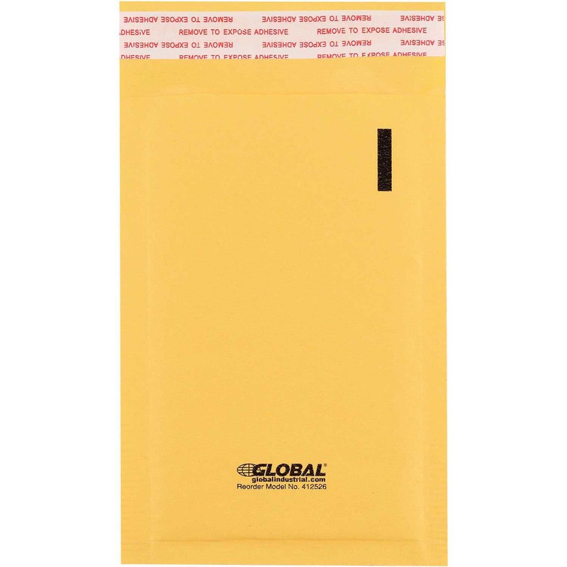 000 Self Seal Bubble Mailers 4″W x 8″L Gold 500/Pk