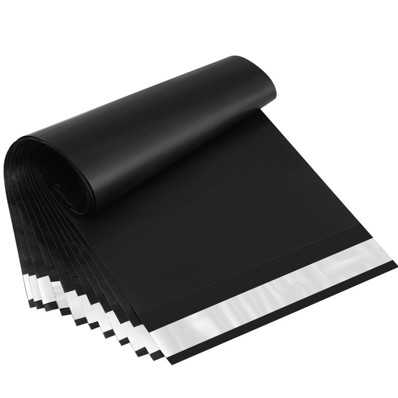Poly Mailers 7.5×10.5 Inch Black 100 Pack Shipping Bags Strong Thick Mailing …