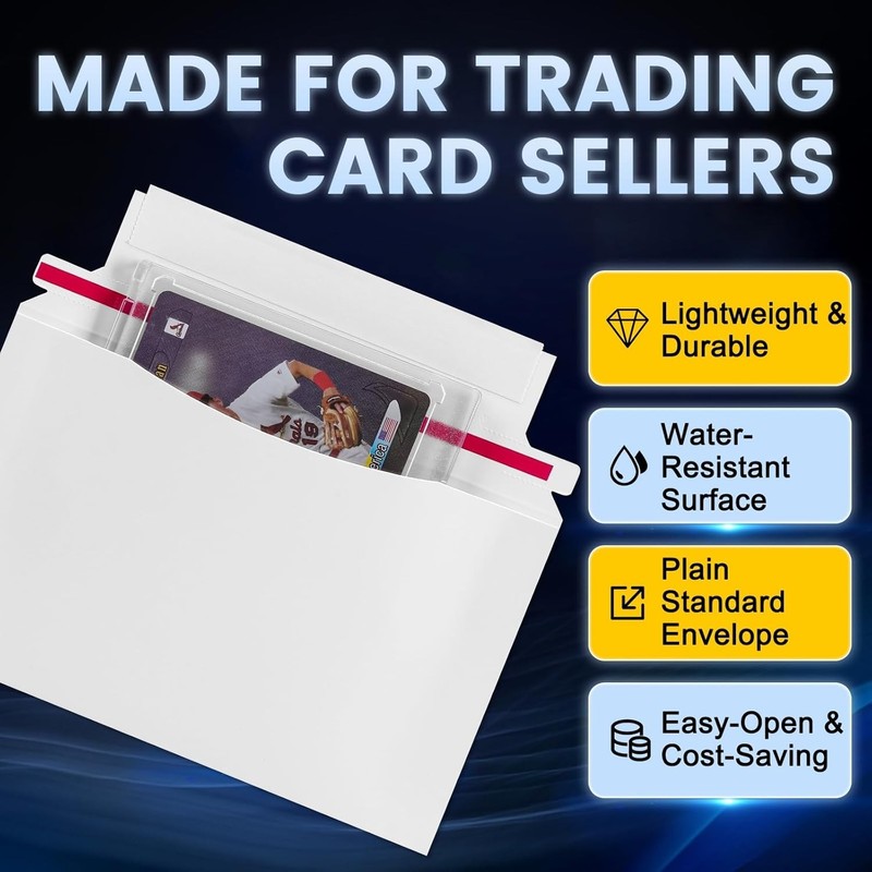180 Pack Mailer Trading Card Envelopes，7" X 4.35" Trading Card Mailers for Shipp gallery
