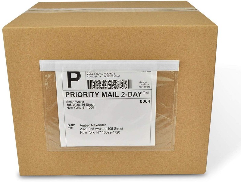 100 PCS 6x9 Inch Clear Adhesive Packing List Shipping Label Envelopes Pouch gallery