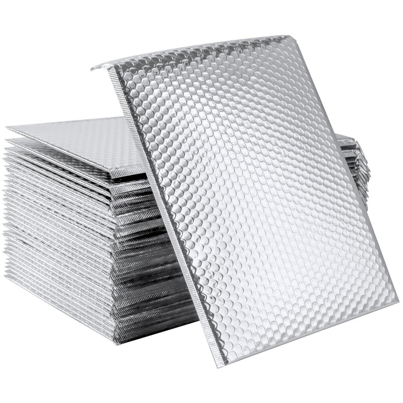 75 Pack,9 x 12 Inch Bubble Mailers Silver Padded Aluminum Film Shipping Envelope