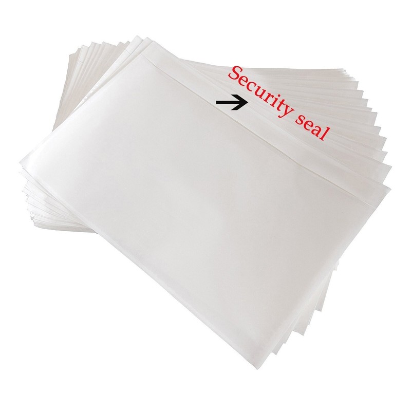 100Pack 6" x 9" Clear Top Loading Packing List Adhesive Shipping Label Envelopes gallery