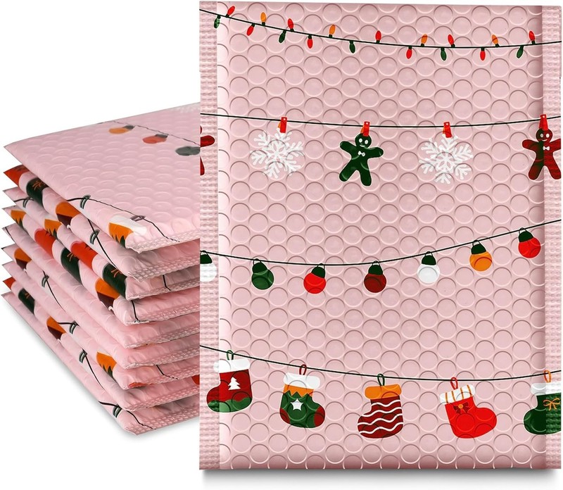 Vibrant Christmas Lights Padded Envelopes 6x10 - 25 Pack for Safe Shipping gallery