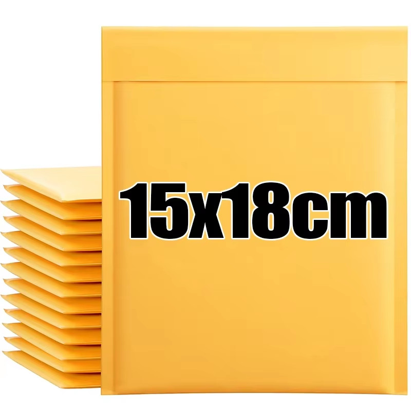 50/10X Kraft Paper Bubble Mailers Envelopes Bags Bubble Mailing Bags Home Yellow gallery