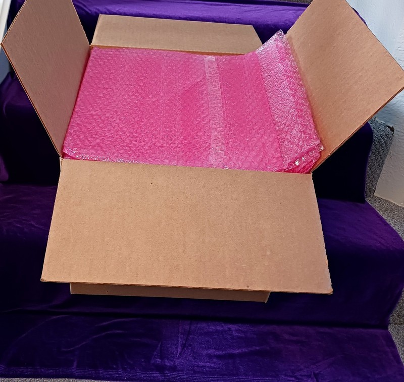 Pink Anti-Static Bubble Pouch Bags _ 13 1/2 X 13 _ Box of 50 Pcs. gallery