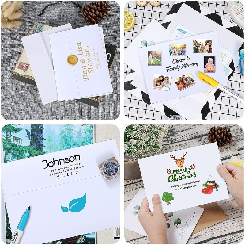 Bulk A7 White 5x7 Envelopes 1000 Pack Self-Seal Peek Proof Quality Paper gallery