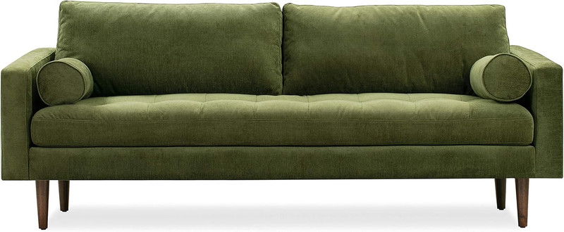 Napa 88.5" Sofa with Deep Seating, Tailored Upholstered Finish, Clean Modern Lin