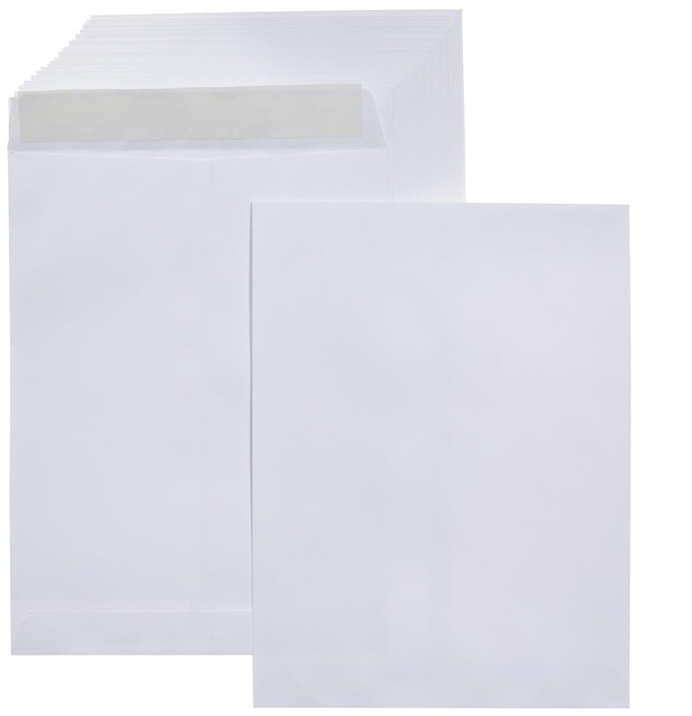 Amazon Basics Catalog Mailing Envelopes, Peel and Seal, 9x12 inch, White