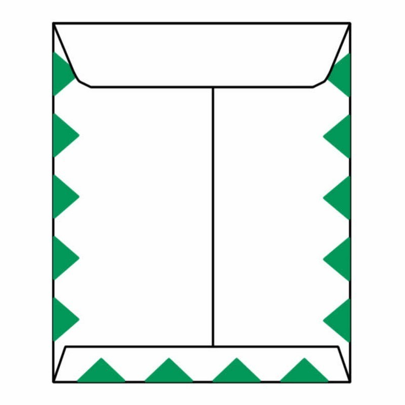 Open End First Class Catalog Envelopes, 10″ x 13″, 28#, Green Diamond Border,