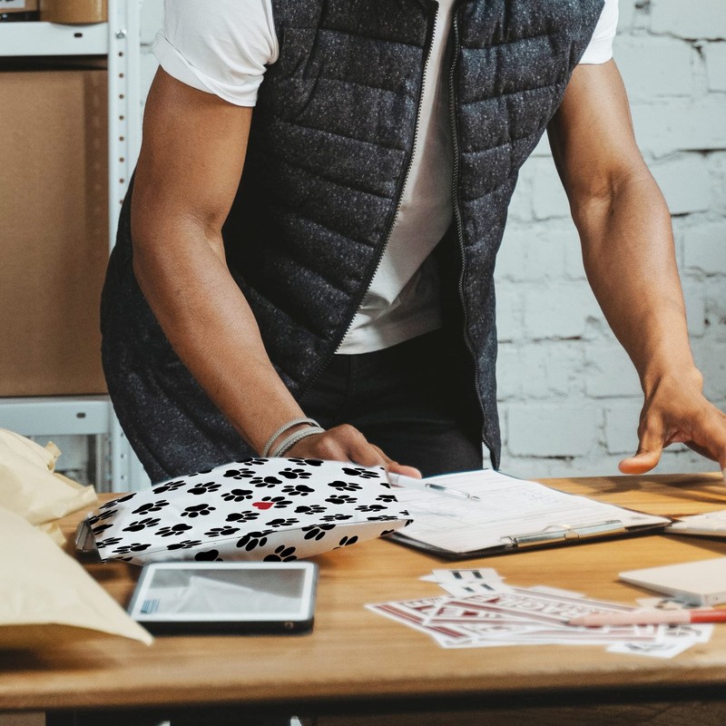 Black Paw Prints Designer Poly Mailers – 100 Packs 10"x13" - Ideal Waterproof... gallery