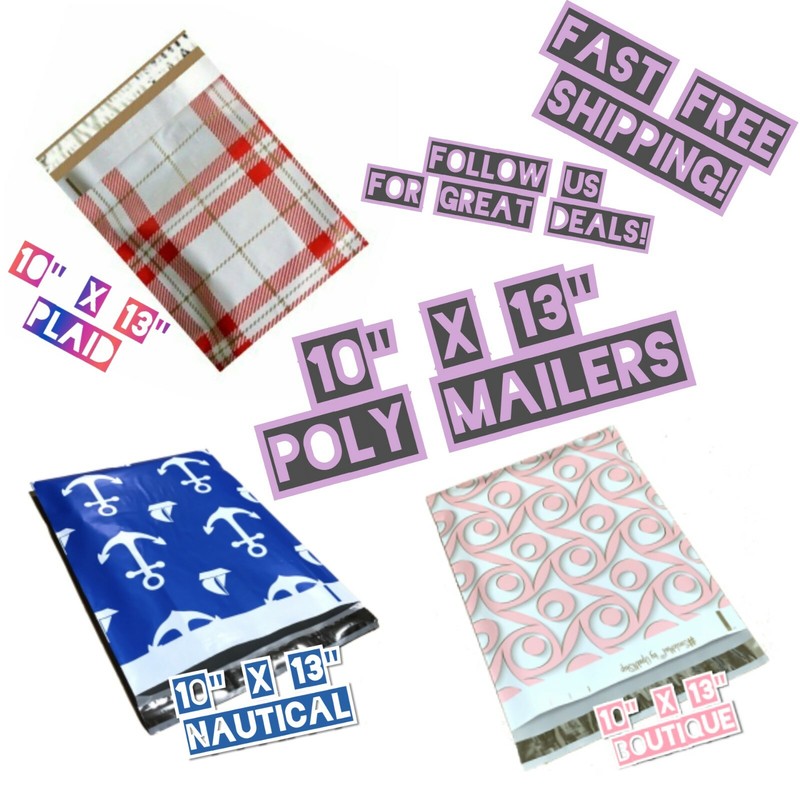 150 Mix 10×13 Poly Mailers Variety Pack (50 ea)