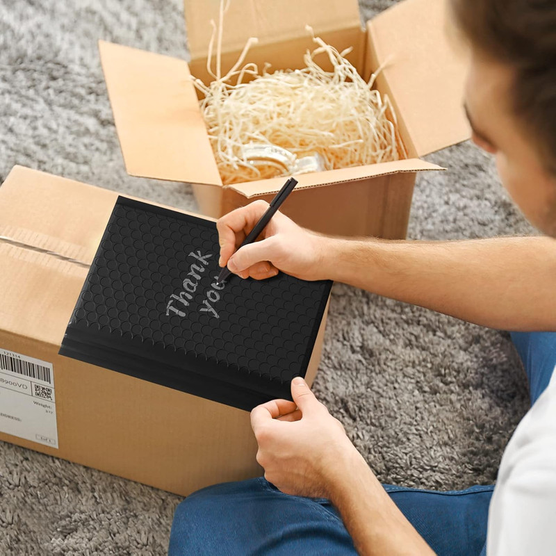 Bubble Mailers 6X10 Inch 100 Pack Black Usable Size 6X9" Opaque Padded Envelopes gallery