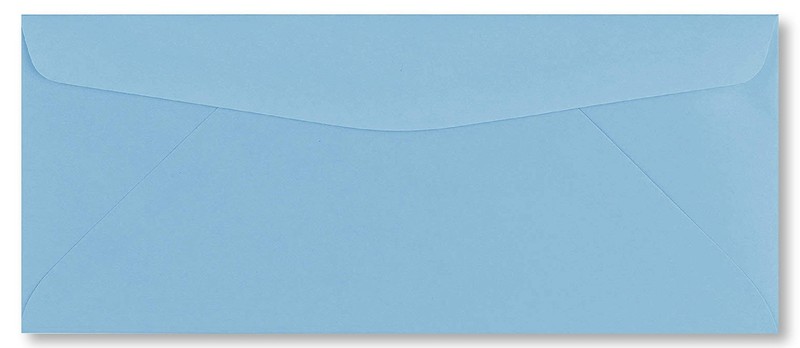 50 Business Envelopes, Standard Flap (Blue, 9.5″ x 4.125″) Blue 9.5″ x 4.125″