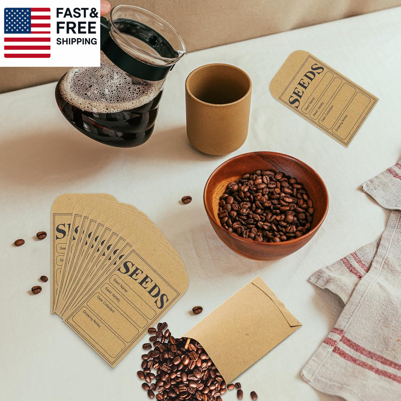 200 Pieces Seed Saving Envelopes, 3.2X4.8 Inch Seed Packets Envelope, Sealing Kr gallery