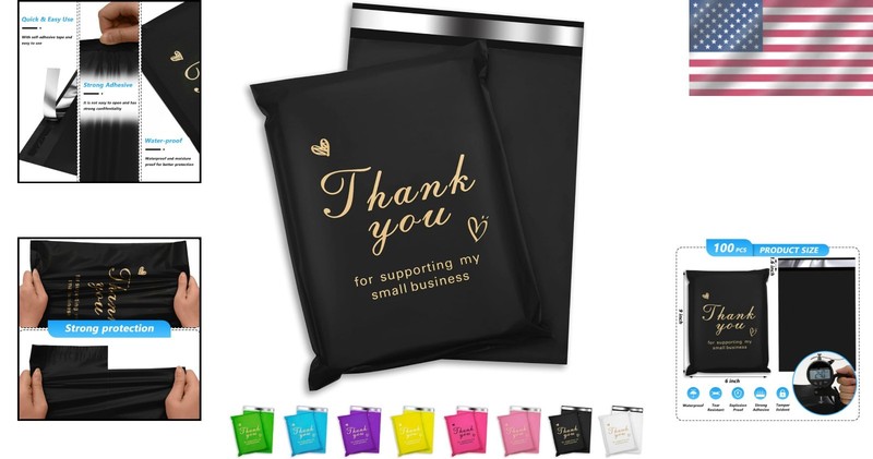 Durable 6x9 Poly Mailers for Small Business - 100 Pcs Waterproof & Self-Seal gallery