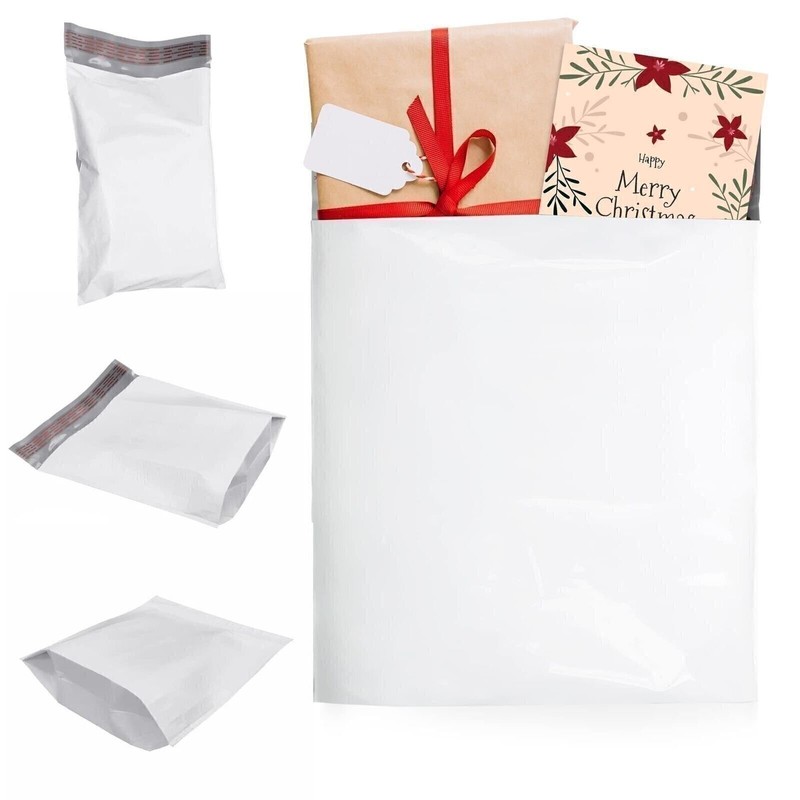 Gusseted Mailer 20 x 24 x 4 White Poly Mailers 200 Pack