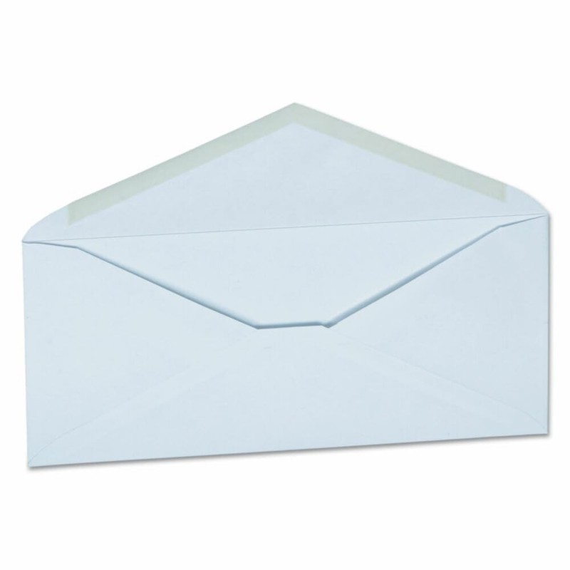Open-Side Business Envelope, 10, Monarch Flap, Gummed Closure, 4.13 x 9.5, Wh…