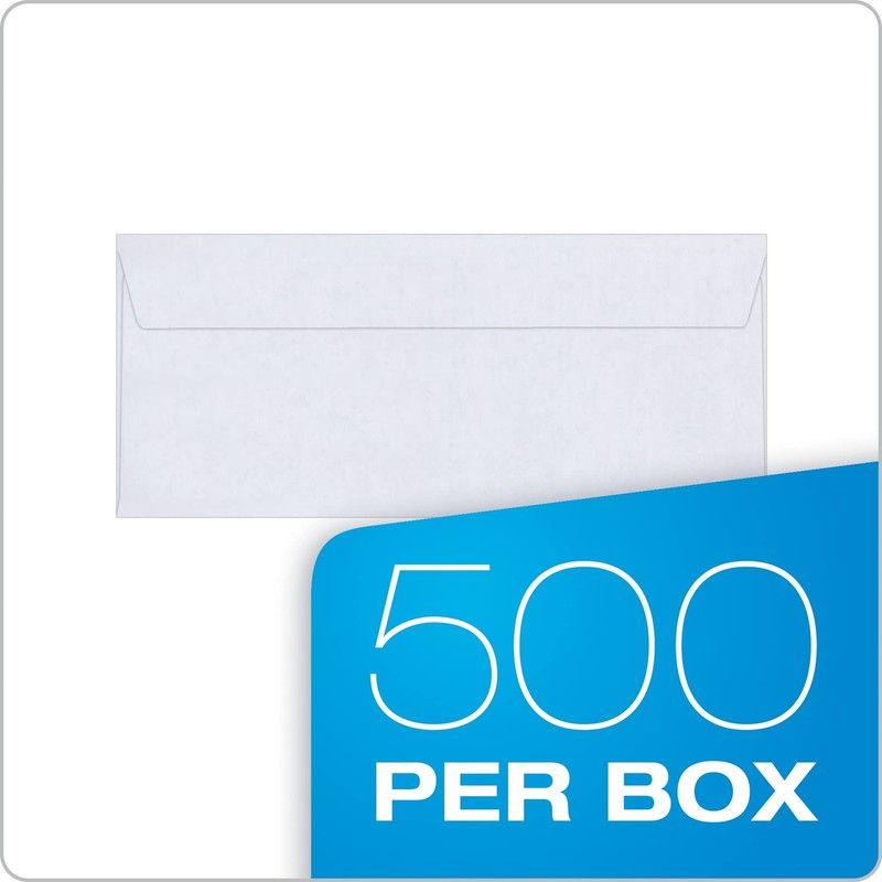Security Envelopes, 500/Box, Double Window, 3-7/8" x 8-7/8", Self Seal, White gallery