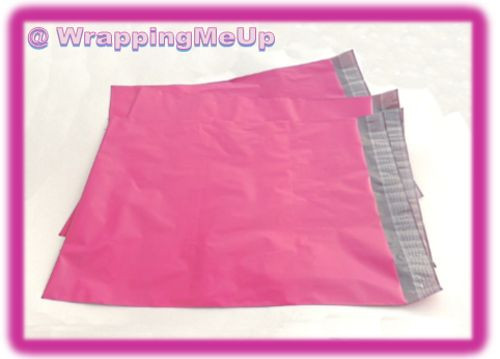 15 -14×17” Raspberry Pink Flat Poly Mailers, USPS, FEDEX, UPS Poly Mailers