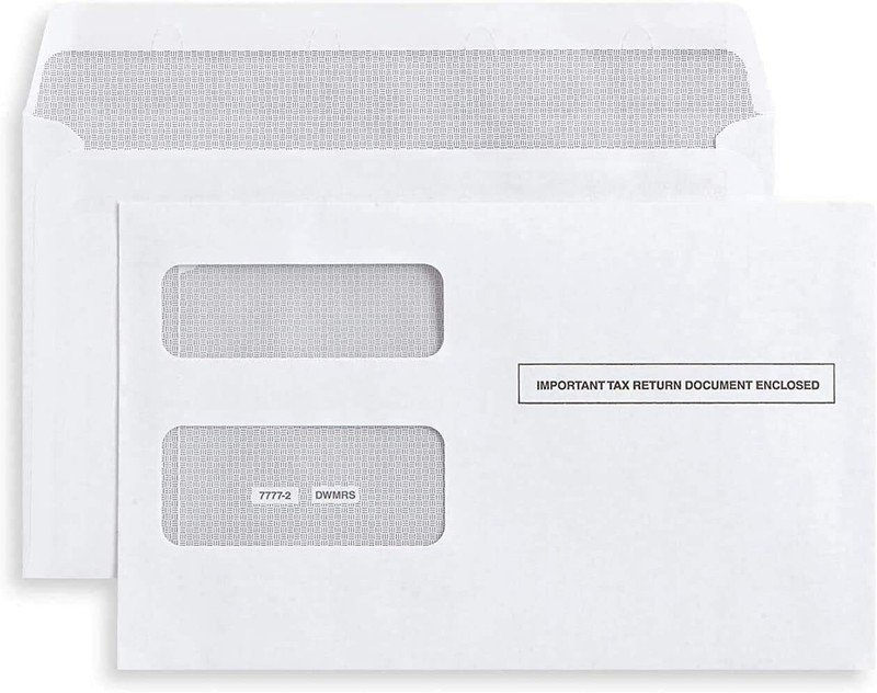 NEW Pack of 50 Tax Envelopes Self-Seal For 1099 MISC R & DIV – INT White gummed