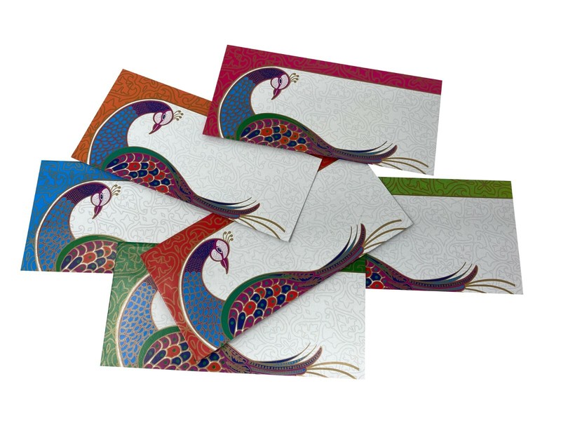 PACK OF 6 Cash Shagun Bandhani Eid Envelopes Favor Indian Wedding Eid Gift 1008F gallery