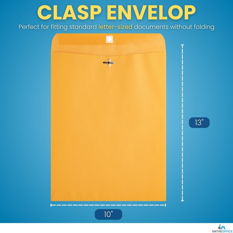 Clasp Envelopes 10X13, Large Mailing Envelopes, Catalog Envelopes, Clasp Closure gallery