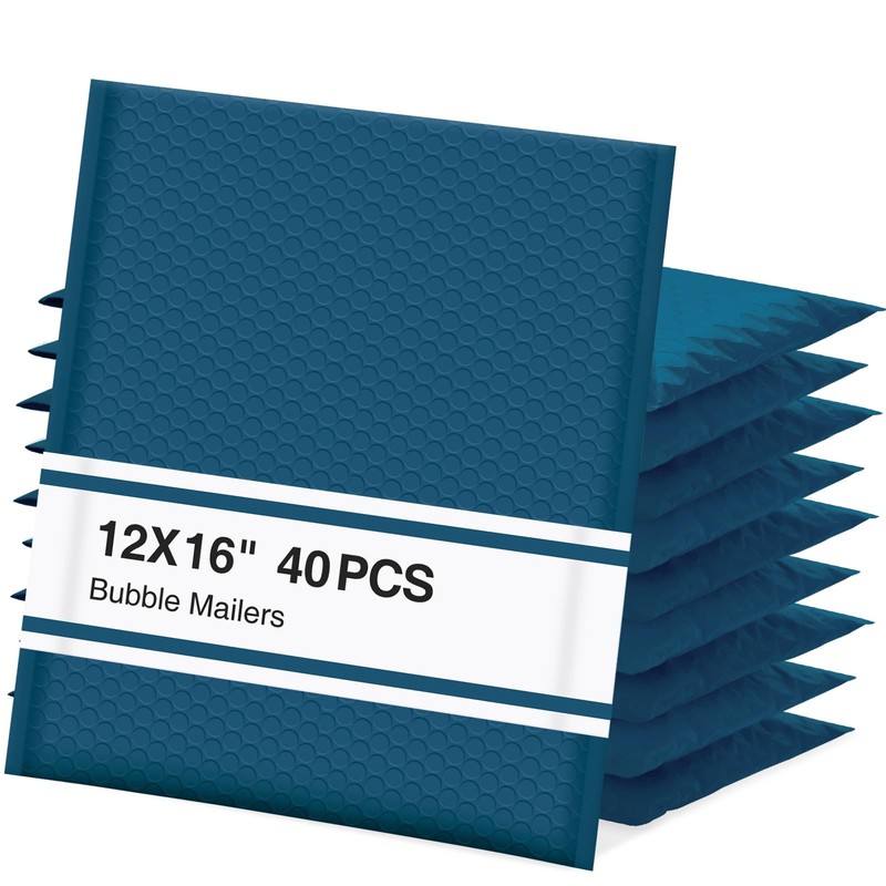 Bubble Mailers 12x16 Inch 40 Pack Usable Size 12x15 Inch Large Padded Envelop...