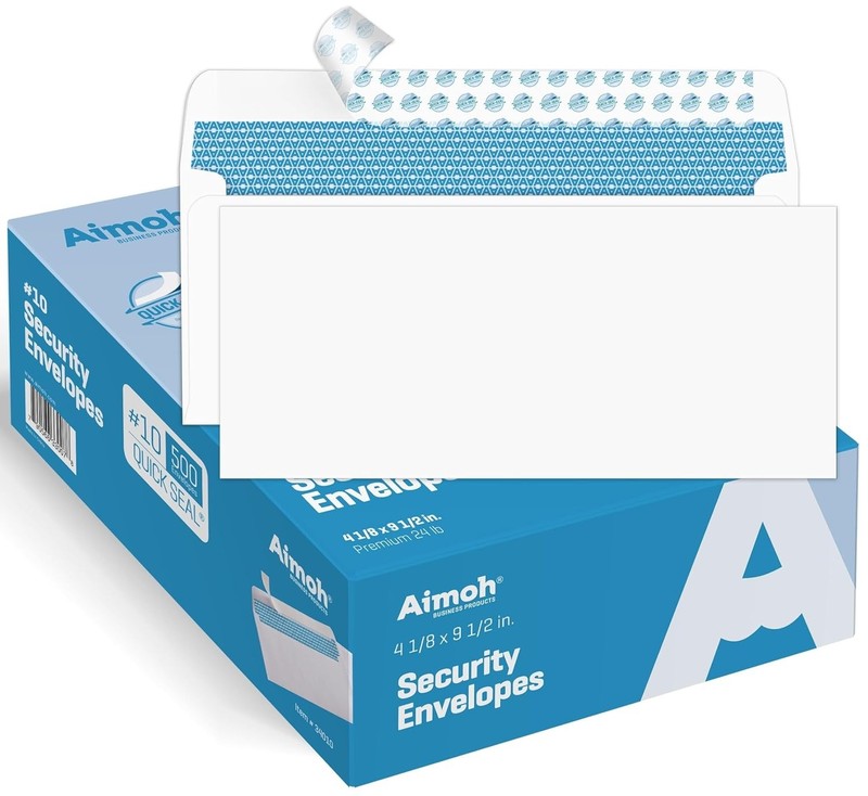 Security Self Seal No Window Envelopes 4⅛ x 9½” EnveGuard 500 Qty Security