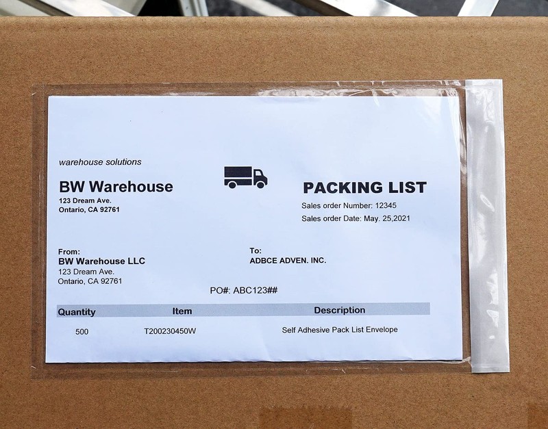 Premium 6''x10'' Packing List Envelope, Tailored Size for Letter-size Paper F... gallery