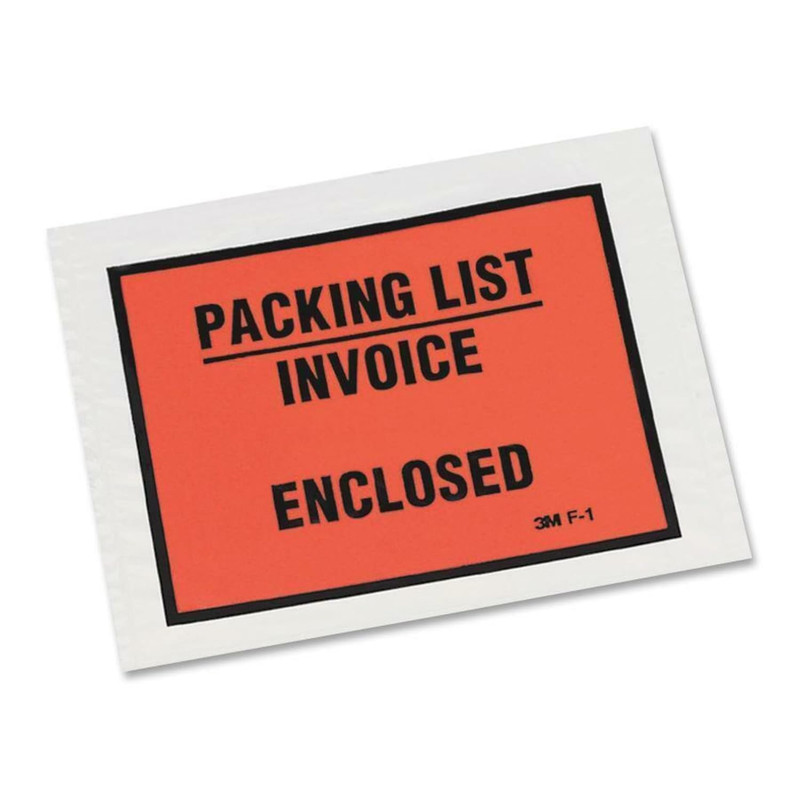 Full Print Packing List Envelope F1, 4-1/2 in X 5-1/2 in (Box of 1000)