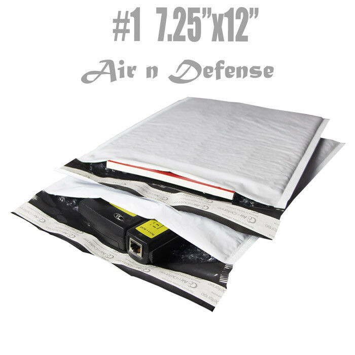 200 #1 7.25×12 Poly Bubble Padded Envelopes Mailers Shipping Bags AirnDefense