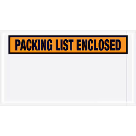 Packing List Envelopes, Orange, Pk1000, Pl24