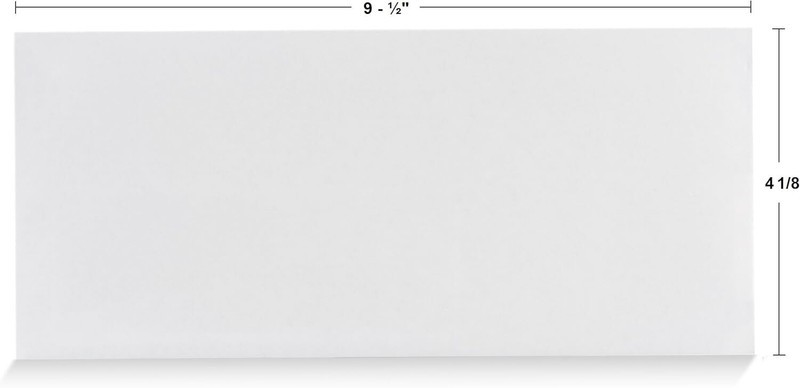 Aimoh #10 Security Envelopes 4⅛x9½" Self Seal No Window – 100 Pack White gallery