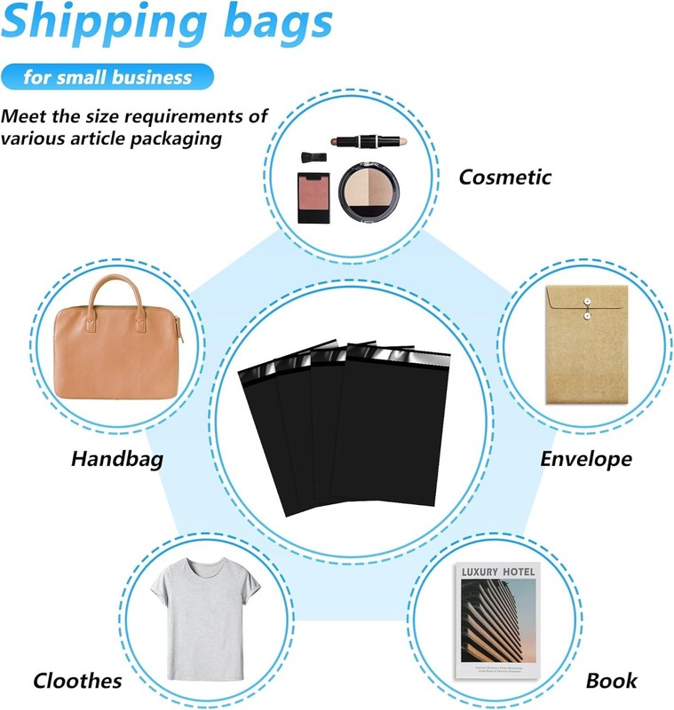 Durable 6x9 Poly Mailers for Small Business - 100 Pcs Waterproof & Self-Seal gallery