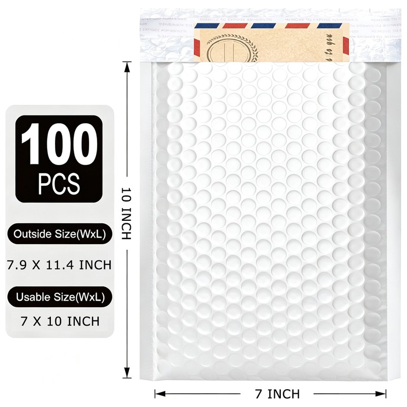 Any Size Poly Bubble Mailers Shipping Mailing Padded Bags Bubble Envelopes White gallery
