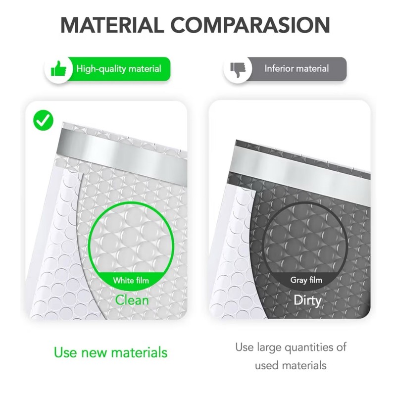 10 Pack Bubble Mailers 5x7 Inch White Usable Size 4x6” Envelope Shipping Mailers gallery