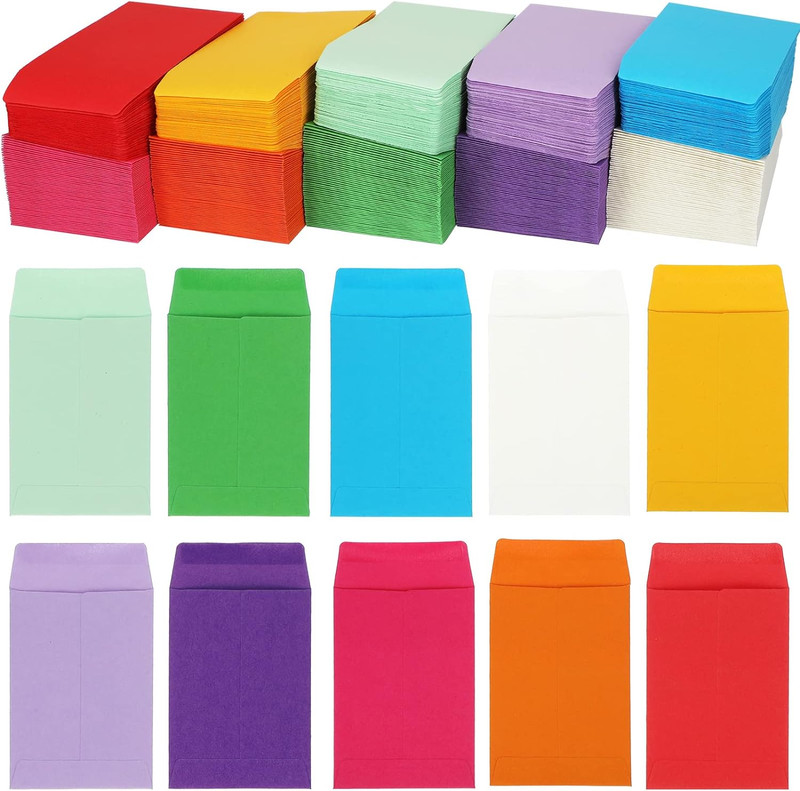 Geyee 500 Pcs Small Coin Seed Envelopes Small Tip Envelopes for Cash Self Adhesi gallery