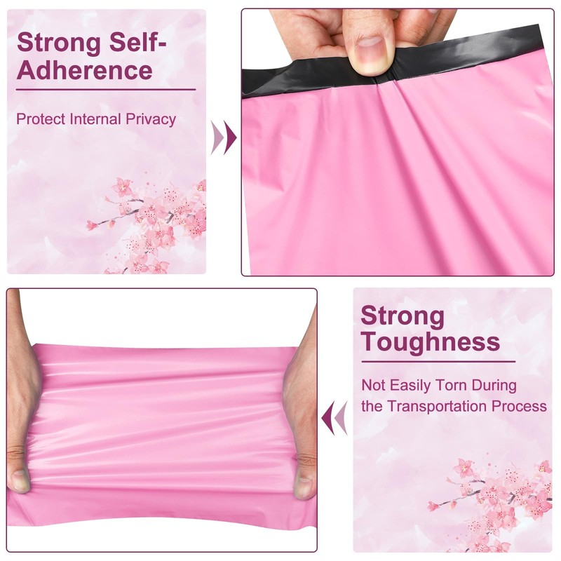 200 PCS 10x13" Pink Poly Mailers Shipping Bags Self Seal Mailing Envelopes gallery