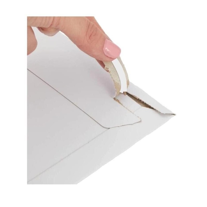 50 - 11" x 13.5" White Rigid Stay Flats Self-Seal Cardboard Envelope Mailers gallery